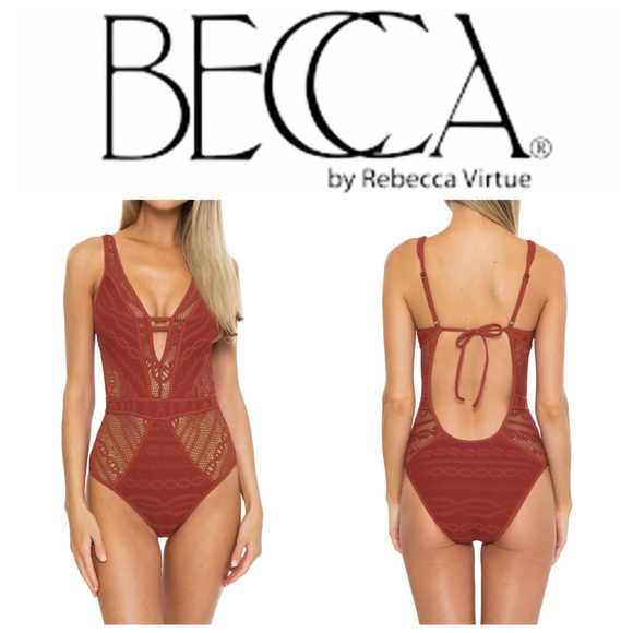 BECCA Other - NWOT BECCA Color Play Reveal Crochet One-Piece Swimsuit